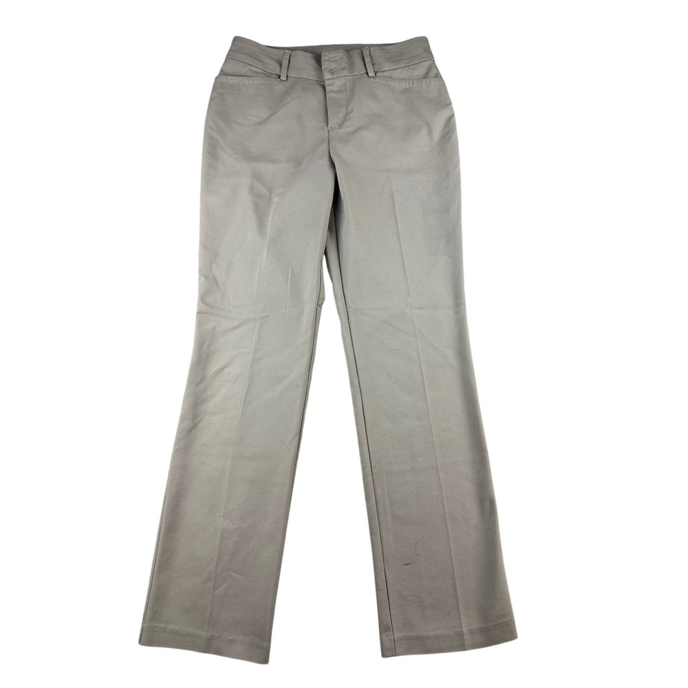 Lee Secretly Shapes Pants Women 8 Tan Straight Leg Regular Fit Workwear‎ Stretch
